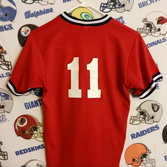 Vintage Youth Kids 12T Boston Red Sox Hands Without Guns MLB Baseball Jersey - Picture 2 of 3